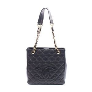 Chanel Matelasse PST Tote Bag Black Leather
